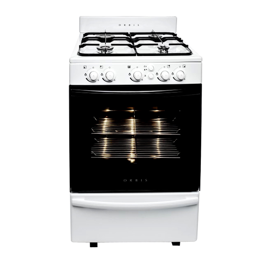 Ferretti | cocina Orbis plana blanca 55cm multigas 858bc3m