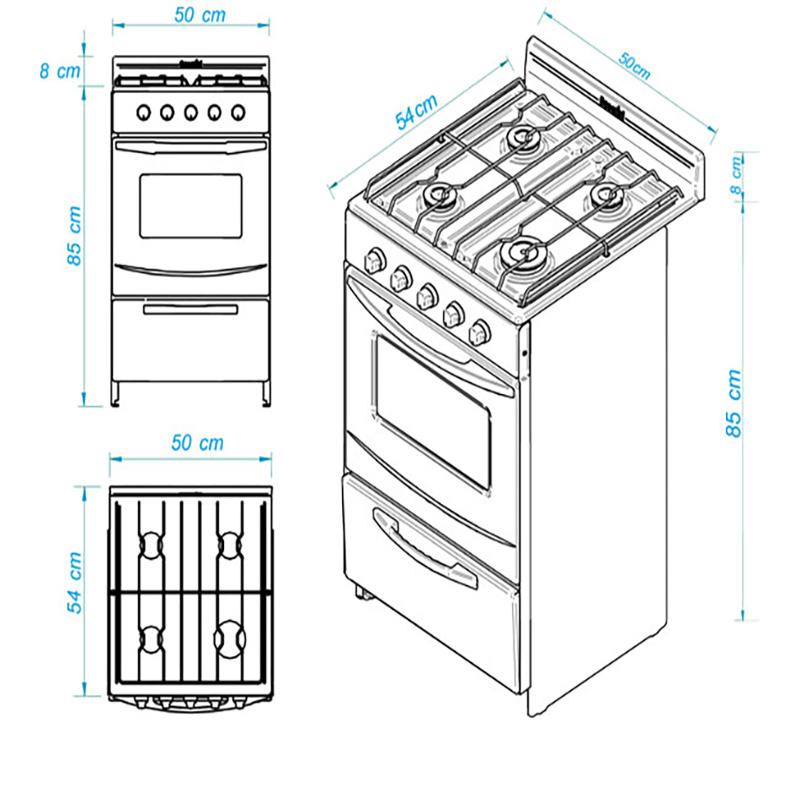 Ferretti | cocina escorial candor gas envasado